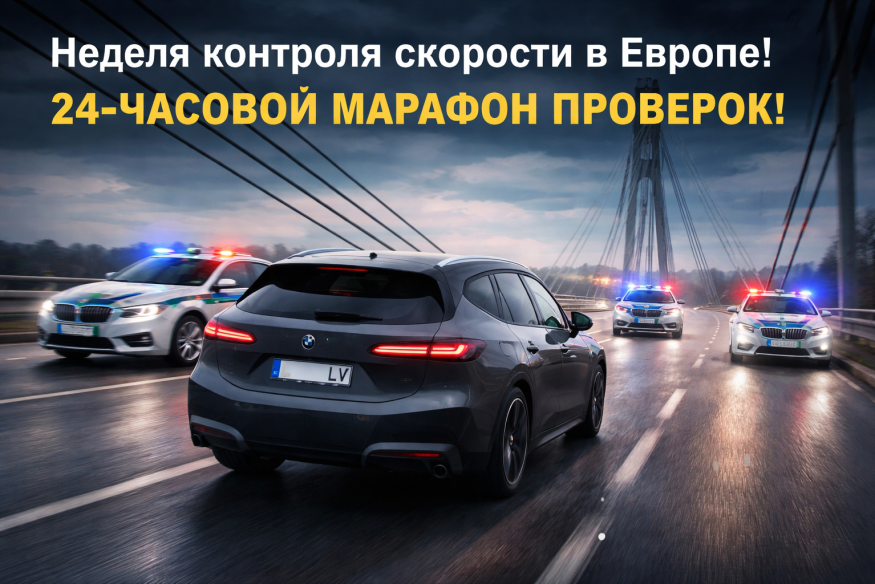 В Европе пройдёт неделя контроля скорости: водителей ждёт 24-часовой марафон проверок